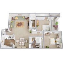 2x2 - 1027sqft - Premium 204 Premium floor plan